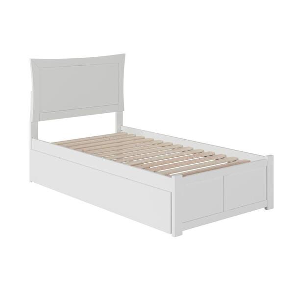 Atlantic Furniture Metro White Twin, How To Build A Twin Platform Bed With Trundle