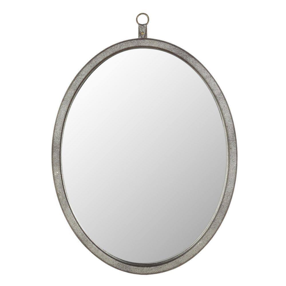 23.62 in. W x 29.92 in. H Oval Framed Wall Mount Bathroom Vanity Mirror