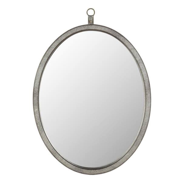 Unbranded 23.62 in. W x 29.92 in. H Oval Framed Wall Mount Bathroom Vanity Mirror