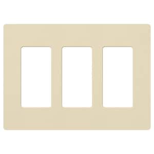 Claro 3 Gang Wall Plate for Decorator/Rocker Switches, Satin, Sand (SC-3-SD) (1-Pack)