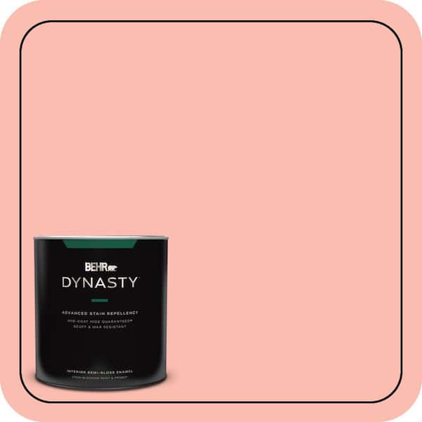 BEHR DYNASTY 1 qt. #190C-3 Sweet Nectar Semi-Gloss Enamel Interior Stain-Blocking Paint and Primer