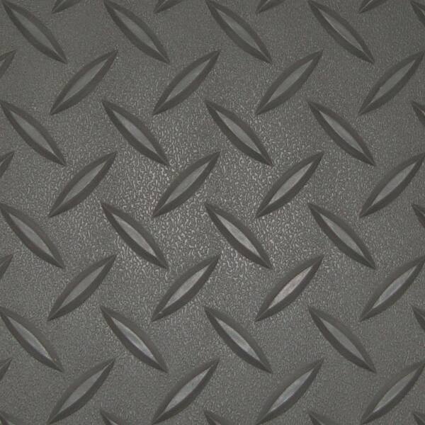 Motorcycle mat is available in Midnight Black and Slate Grey, 5' x