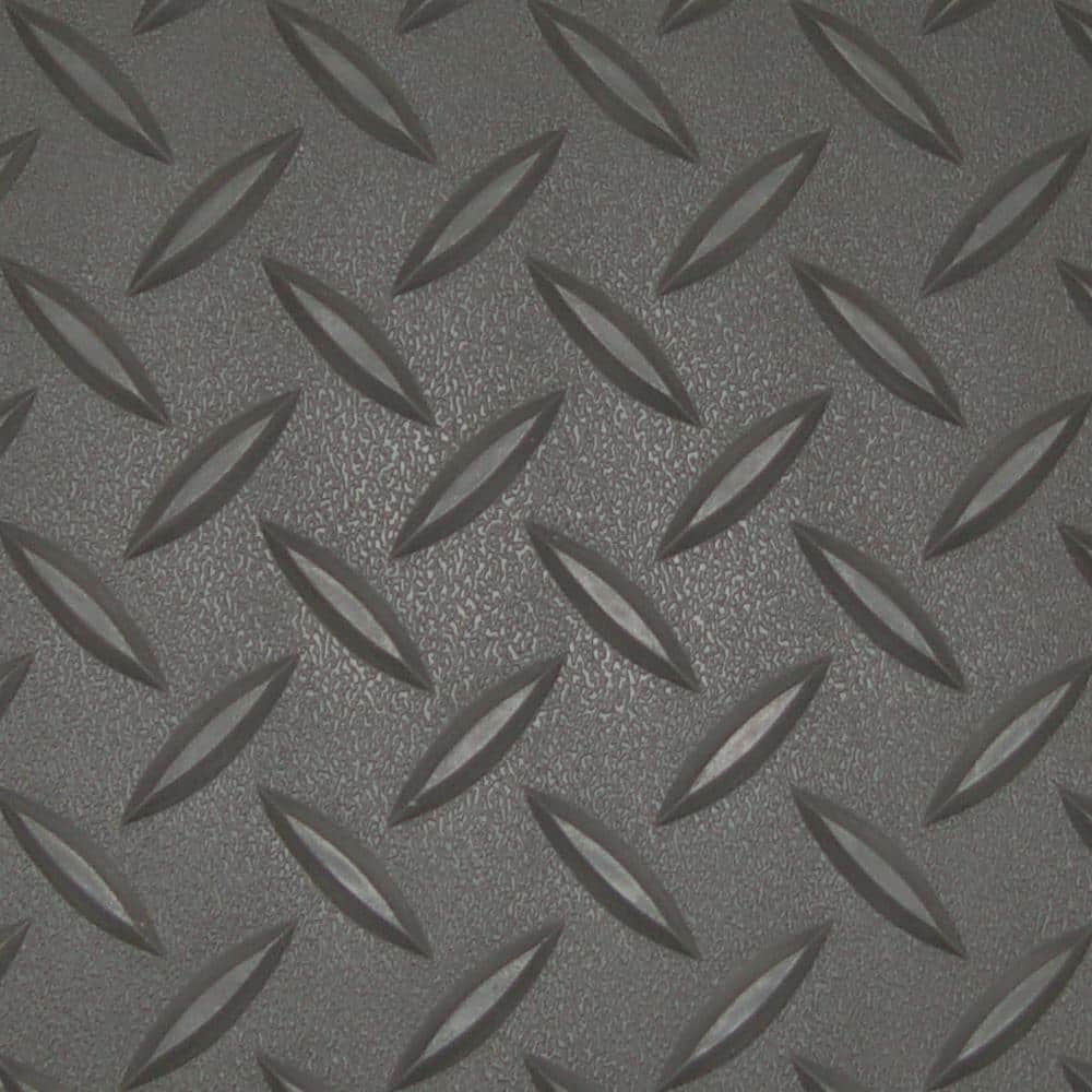 Textured Slip Resistant Diamond Plate 3 ft. x 5 ft. Charcoal Vinyl Garage Floor Mat, 23-Sizes Available price history on PriceWatchPro