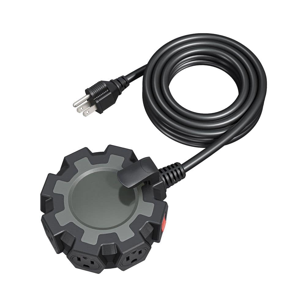 15 ft. Black Industrial Power Strip with 6-Outlet, 14/3C SJTW, Workshop/Garage Extension Cord with Multiple Outlet price history on PriceWatchPro