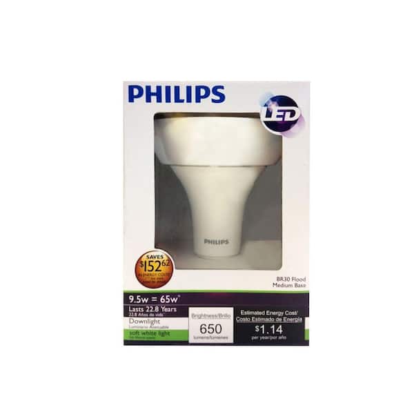 Philips 65-Watt Equivalent (2700K) BR30 Non-Dimmable LED Flood 