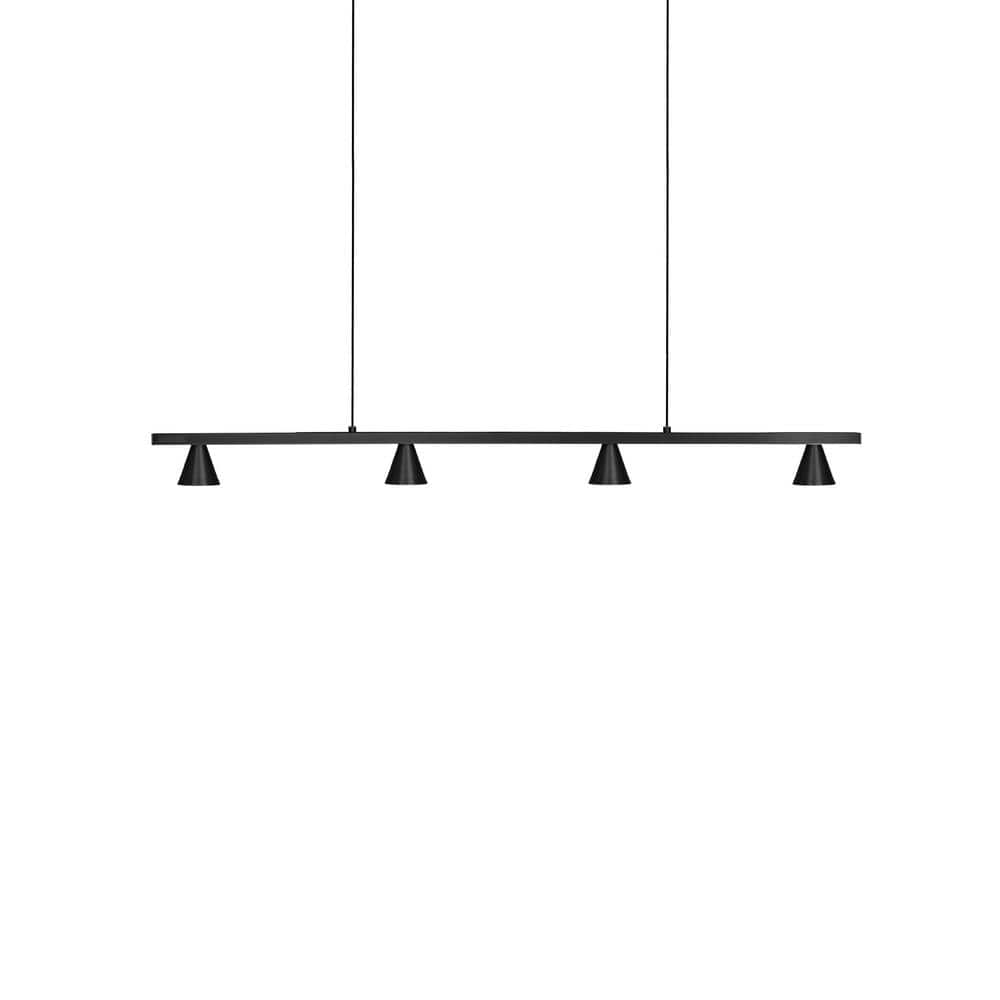 Kuzco Dune Sleek LED Kitchen Island Pendant in Black