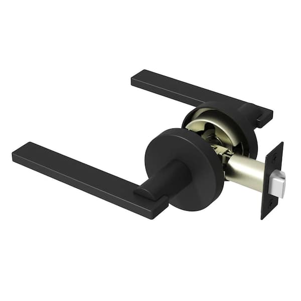 Okun Valli Metal Matte Black Passage Hall/Closet Flat Door Handle