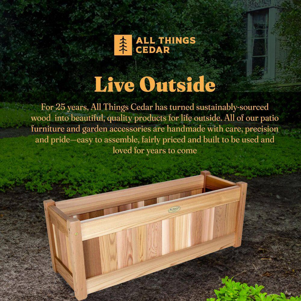 Western Red Cedar 32'' Outdoor Planter Box