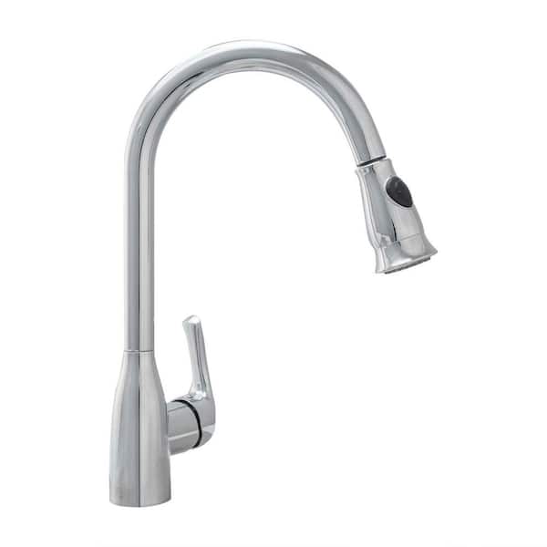 Cosmo Single-Handle Pull-Down Sprayer Kitchen Faucet with Ceramic Disc Valve in Chrome