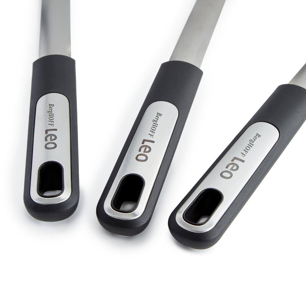 Graphite Stainless Steel 3-Piece Utensil Set with Silicone Heads