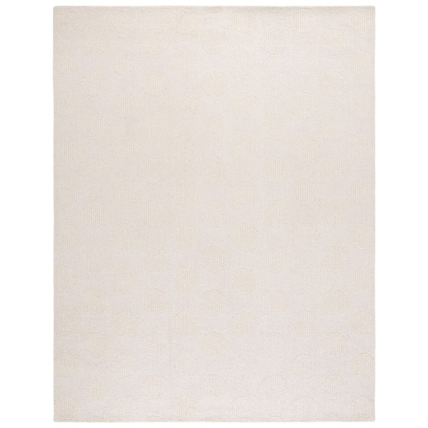 Metro 9 ft. x 12 ft. Ivory Polka Dot Area Rug