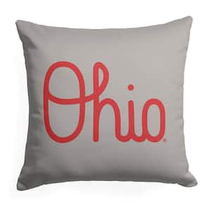 NCAA Ohio State Ohio Script Printed Multi-Color 18 in. Throw Pillow