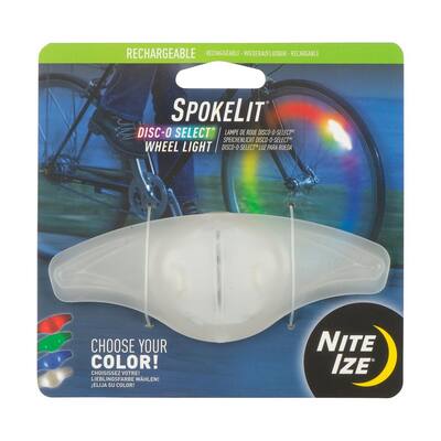 SpokeLit Disc-O Select Rechargeable Wheel Light