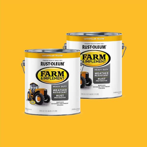 1 gal. Farm & Implement Caterpillar Yellow Gloss Enamel Paint (2-Pack)
