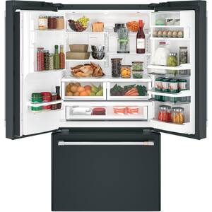 22.2 cu. ft. Smart French Door Refrigerator with Hot Water Dispenser in Matte Black, Counter Depth and ENERGY STAR