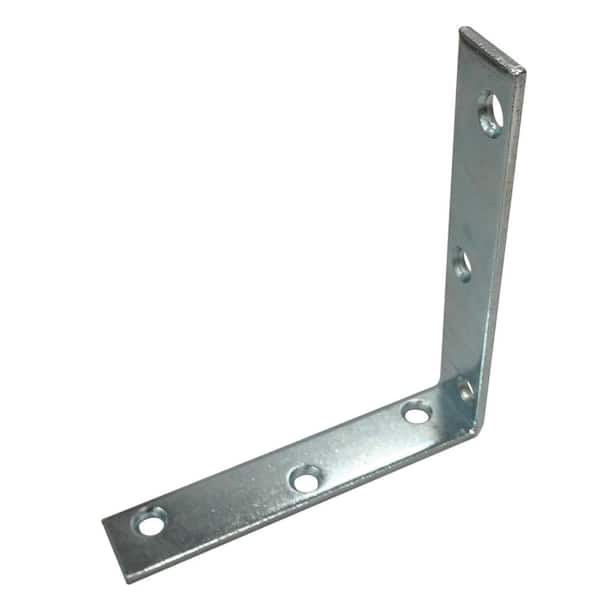 Corner Bracket 5 in. Steel Construction Zinc-Plated L-Angle (2-Pack)