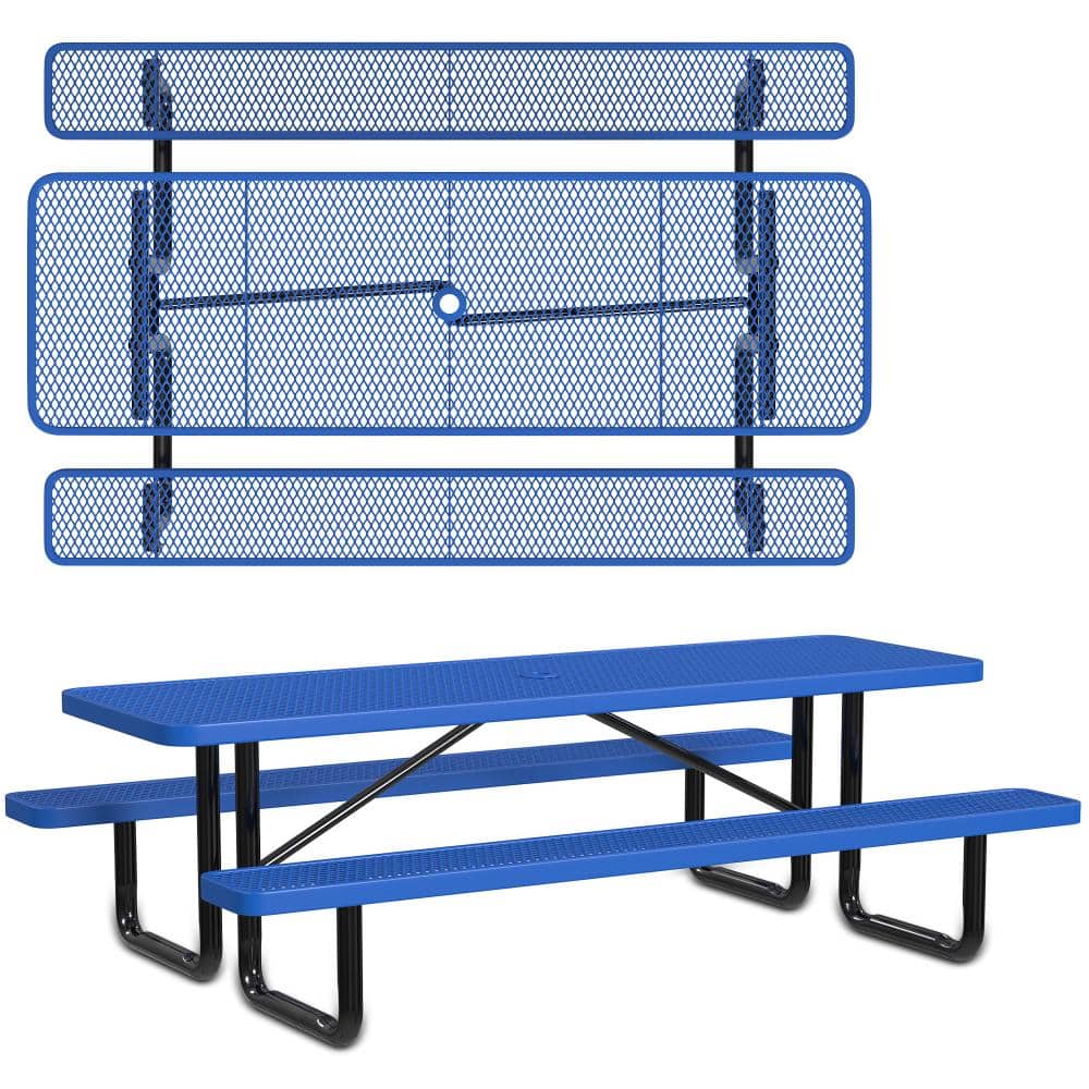 8 ft. Rectangle Portable Outdoor Commercial Metal Picnic Table price history on PriceWatchPro