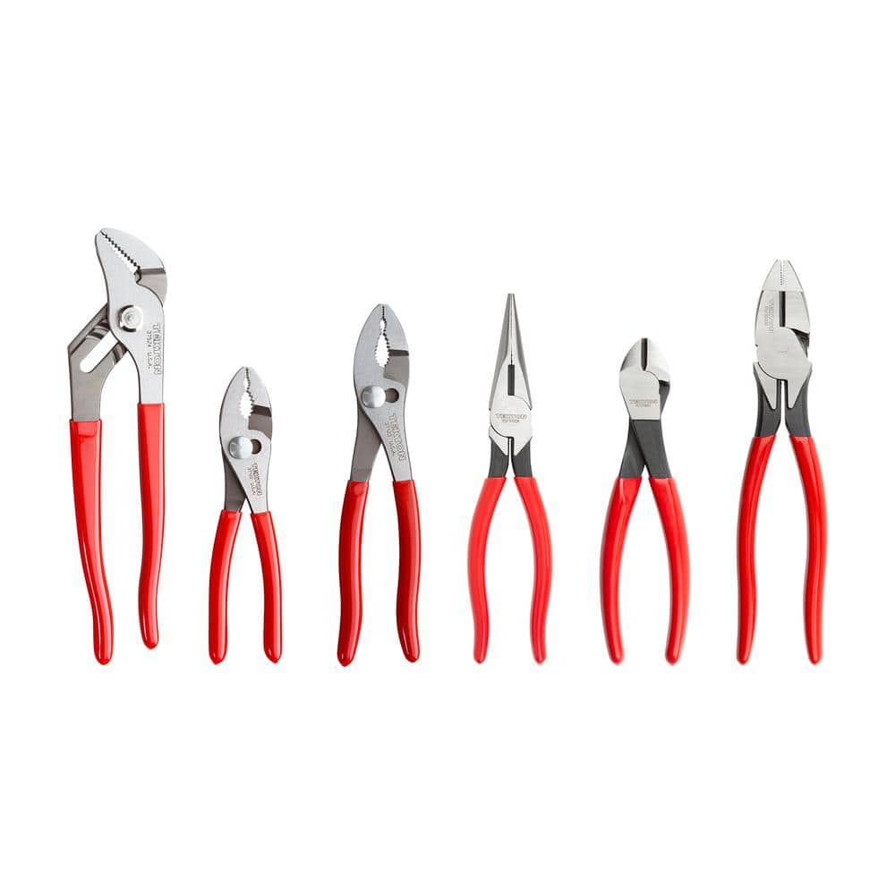 TEKTON Diagonal, Groove, Linemans, Long, Slip Pliers Set (6-Piece) PLR99020 - The Home Depot