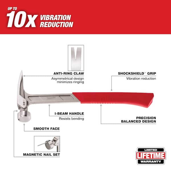22 oz. Smooth Face Framing Hammer with 15 in. Pry Bar
