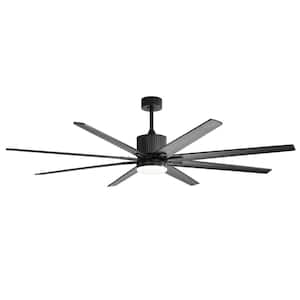 CACIMALL 76 in. Integrated LED Smart Indoor/Outdoor Ceiling Fan with Light Kit and Remote/APP Control