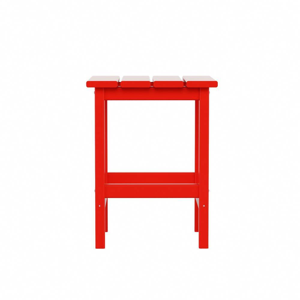 Red Plastic Adirondack Armchair Set for 2, 32" x 35.25"