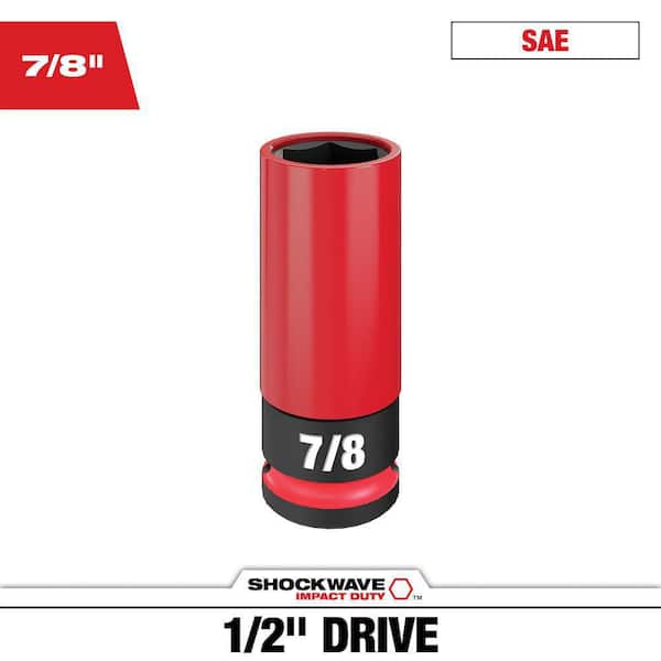 SHOCKWAVE 1/2 in. Drive 7/8 in. Lug Nut Impact Socket (1-Pack)
