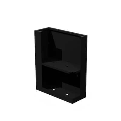30 in. H x 24 in. W Black Metal Planter Box with Drainage Hole Modern Garden Yard Outdoor Planters for Patio