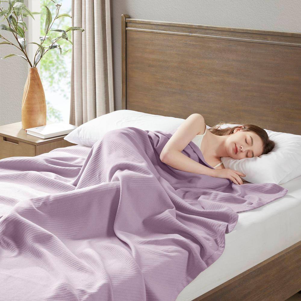 King Lilac Liquid Cotton Machine Washable Blanket