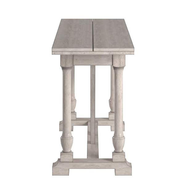 Homesullivan White Convertible Dining, Console Turns Into Dining Table Convertible