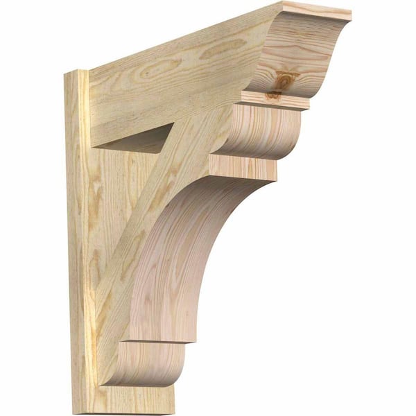 Ekena Millwork 8 in. x 26 in. x 26 in. Olympic Traditional Rough Sawn Douglas Fir Outlooker