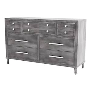 Malin Gray 8-Drawer 58 in. Wide Dresser