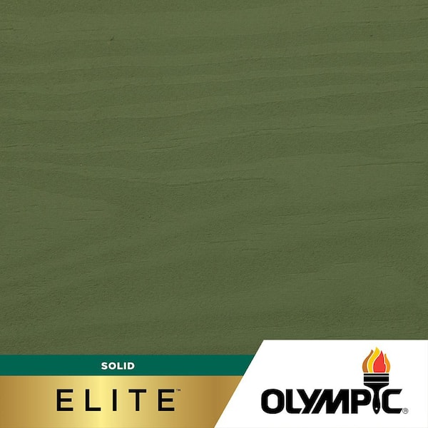 Olympic Elite 5 gal. SC-1090 Woodland Green Solid Advanced Exterior Stain and Sealant in One