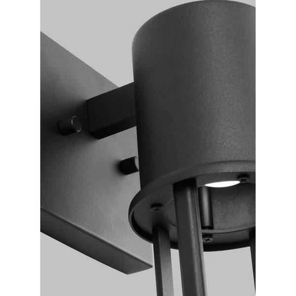 Generation Lighting - Union Medium 1-Light Black LED Outdoor Wall Lantern Sconce (1-Pack)