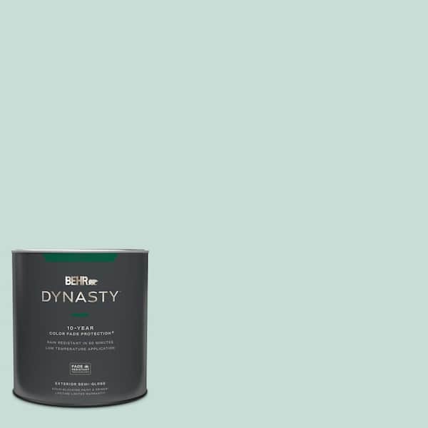 BEHR DYNASTY 1 qt. #MQ3-20 Whipped Mint Semi-Gloss Exterior Stain-Blocking Paint & Primer