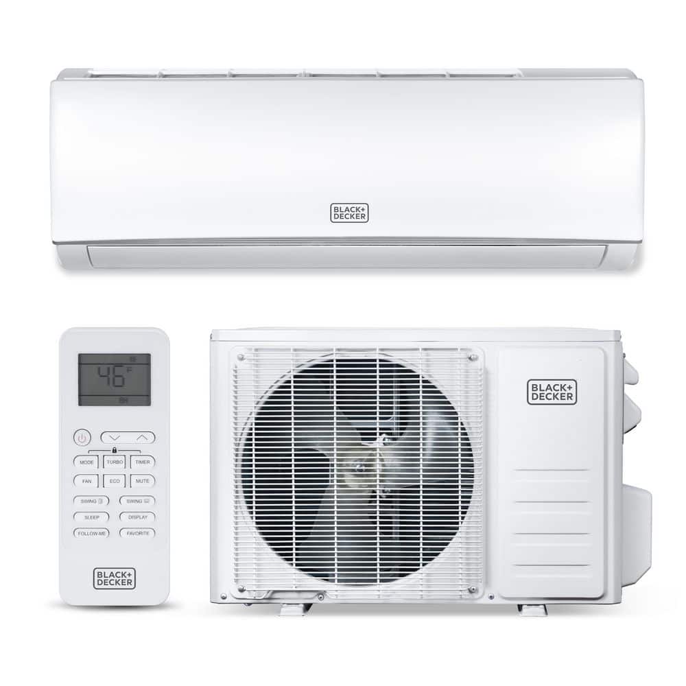 BLACK+DECKER 11,500-BTU Smart Mini Split Air Conditioner with Heat, Inverter Compressor, Wi-Fi, Voice Control, White (BSA1115TC)