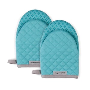 KitchenAid 4-piece Silicone Oven Mitt Set, 2 Oven Mitts and 2 Pot Hold –