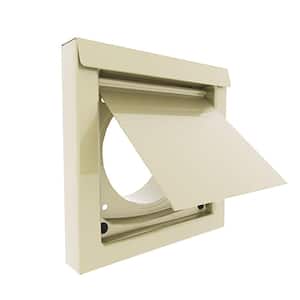 4 in. Powder Coated Steel Tan Wall Vent for Dryer