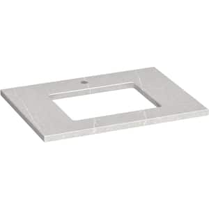 Silestone 31 in. W x 22.4375 in. D Quartz Rectangle Cutout with Vanity Top in Eternal Serena