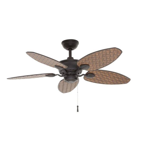 Hampton Bay Largo 48 in. Indoor/Outdoor Gilded Iron Ceiling Fan