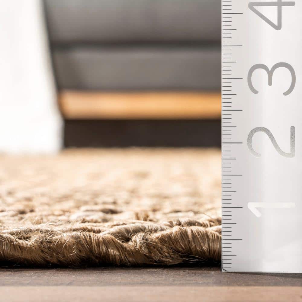 Handcrafted Natural Jute 8' x 10' Rectangular Area Rug