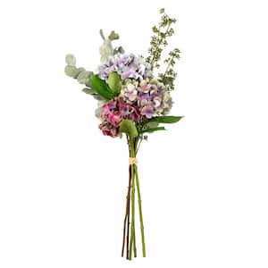 36 in. Dusty Mauve Artificial Hydrangea Bouquet Floral Arrangement