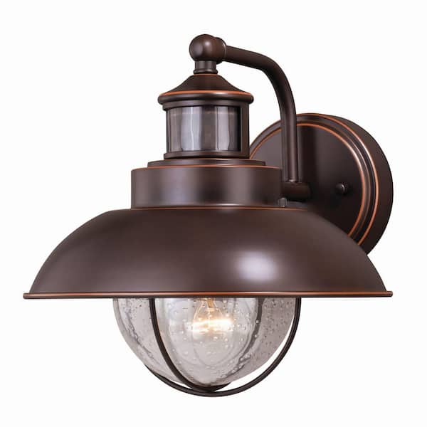 Harwich Bronze Motion Sensor Dusk to Dawn Coastal Outdoor Wall Light