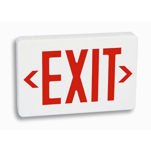 Filament Design Nexis 1 Light Thermoplastic LED Universal Mount Red Exit Sign