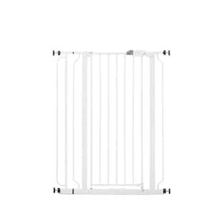 36 in. White Metal Easy Step Extra Tall Walk-Through Gate