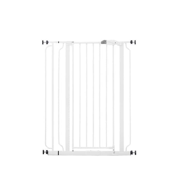 Regalo 36 in. White Metal Easy Step Extra Tall Walk-Through Gate