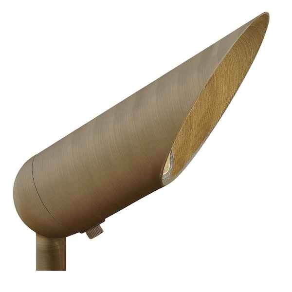 HINKLEY 8-Watt 3000K Hardy Island 475 Lumens Matte Bronze Hardwired Integrated LED Outdoor Long Shroud Spotlight with LumaCORE