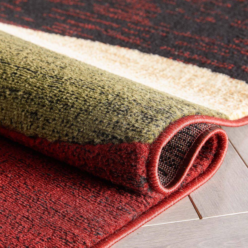 Transitional Dulcet Bingo Multicolor 5' x 7' Geometric Area Rug