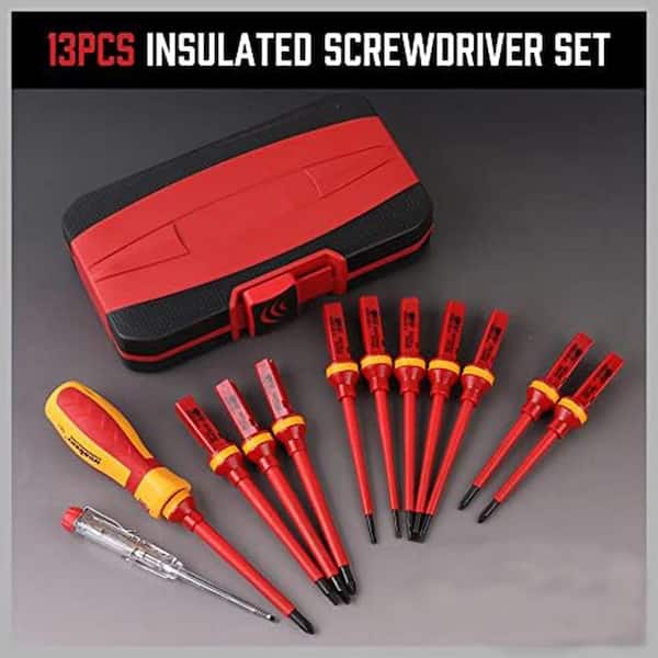 りよう@ Lukyamzn 1000-Volt 5.5 in. Shank 13 Bit Red Insulated