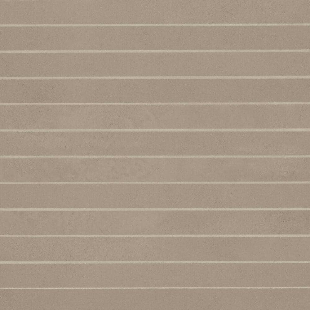 Taupe Matte Porcelain Rectangle Mosaic Tile 11.75" x 11.75"