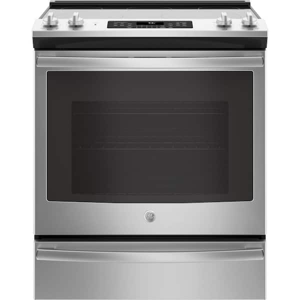 GE 5.3 cu. ft. Slide-in Electric Range with Self-Cleaning Convection Oven in Stainless Steel